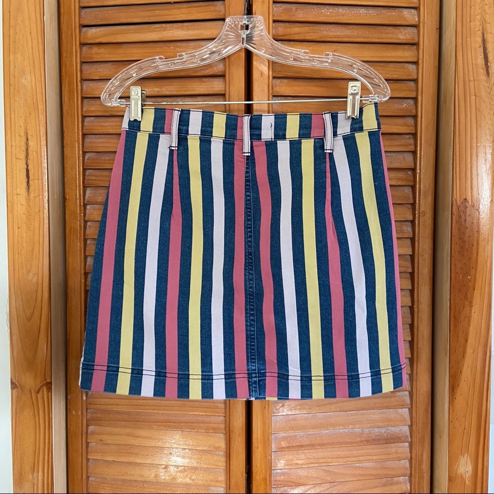 NEW 3x1 Dustin Stripe Denim A-Line Rose Skirt - Picture 6 of 7